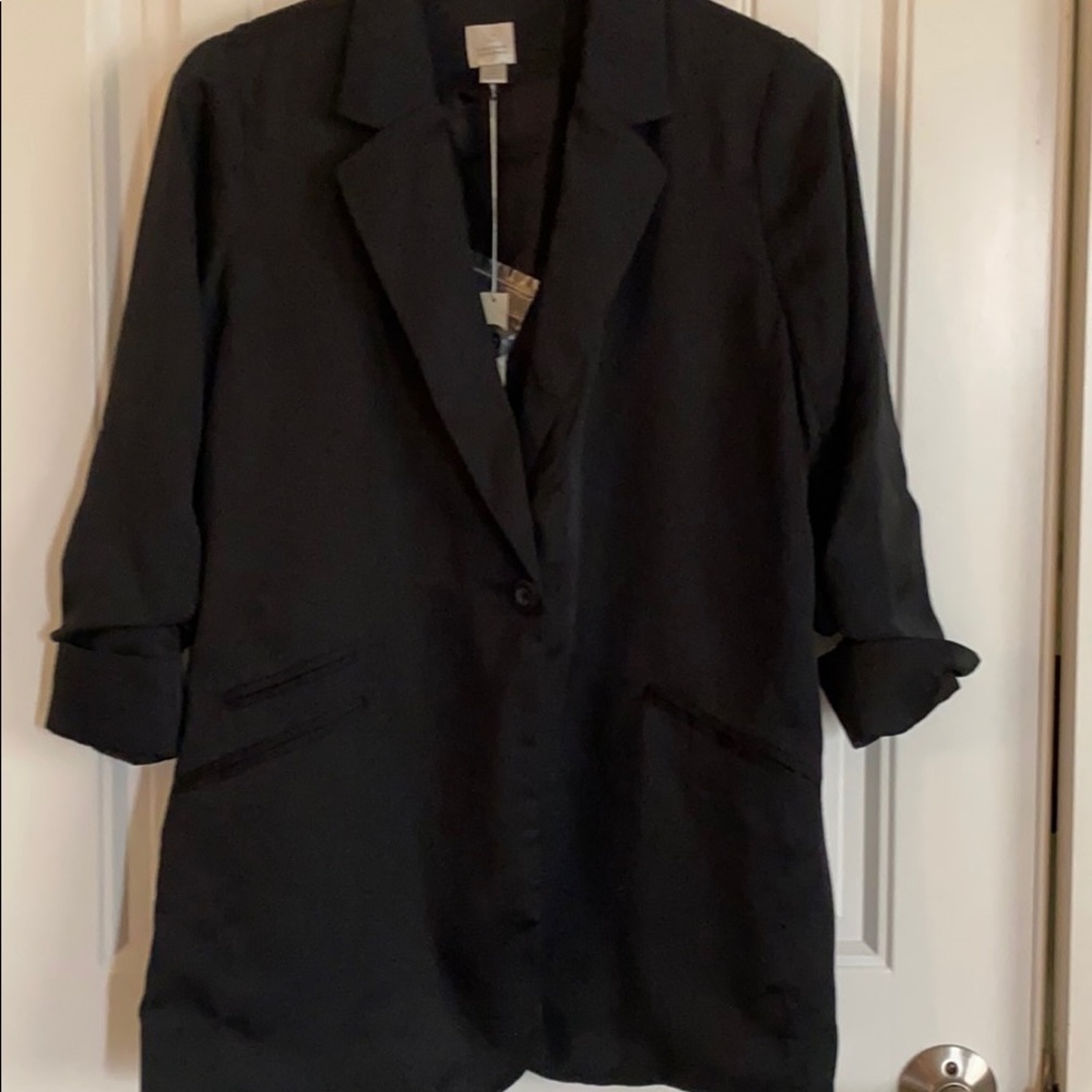 Satin tux style jacket